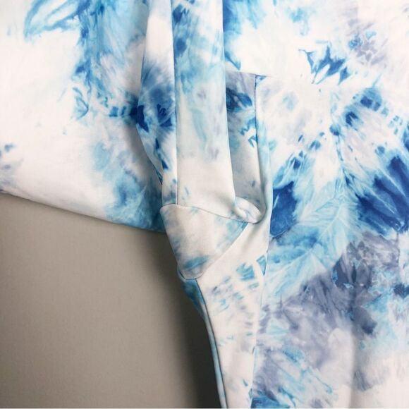 ONZIE | NEW Tie Dye Blue & White Print High Rise Leggings Women’s Size S/M - Picture 5 of 9